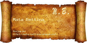 Mata Bettina névjegykártya